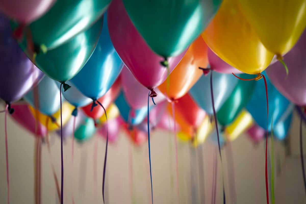 Balloons at a family fair